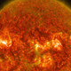 Flares erupting on the Sun in 2014.